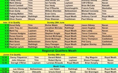 Updated times for Trim on Sunday 29th
