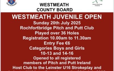Upcoming Westmeath Juvenile open to be held in Rochfortbridge on Sunday 20th of July