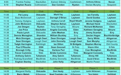 Meath Masters 2026 Timesheet
We look forward to welcoming you all back,
Let’s hope the good weather