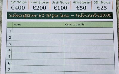 Hi all. We are running a sweepstakes on the Irish Grand National on Easter Monday, April 6th. The dr