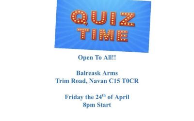 Here we go again, what’s to be another fun night, come test your general knowledge in our quiz night