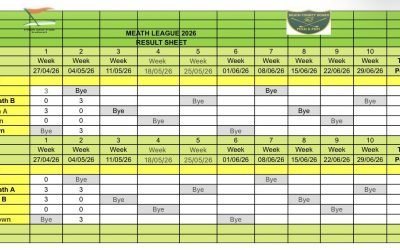 Results of week 2 in of Meath Leagues