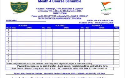 Entry sheet for Meath scramble